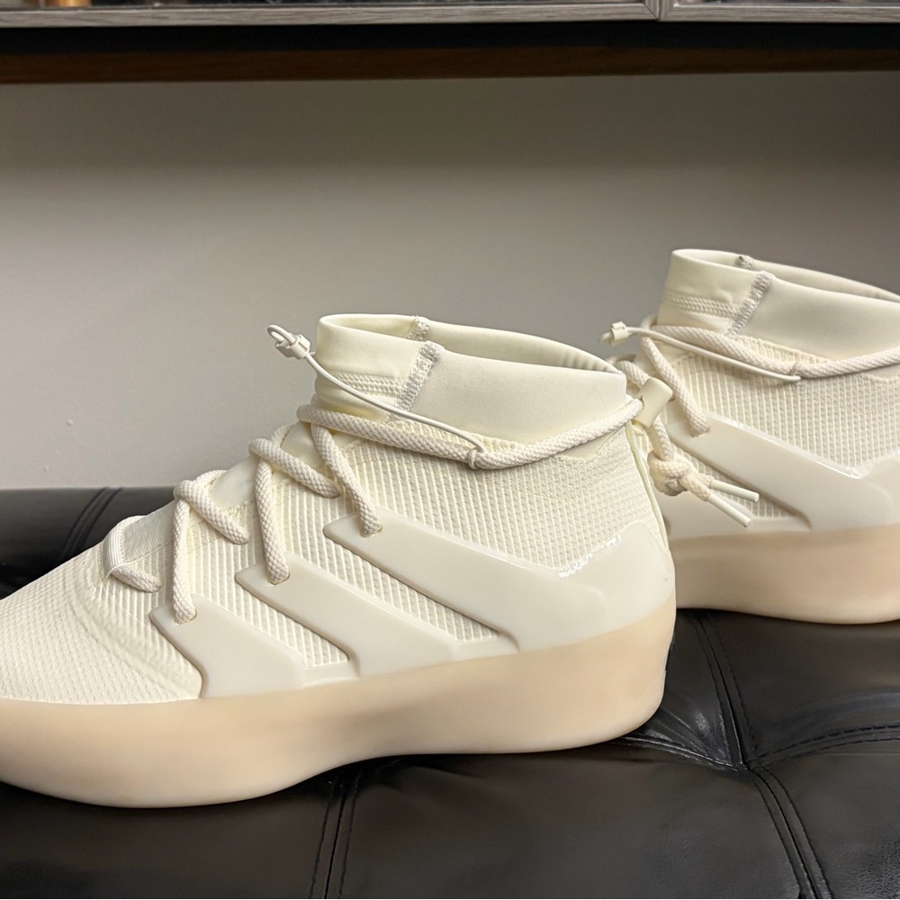 Fear of God x Adidas Cream High-Top Sneakers
